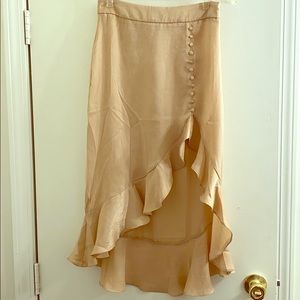 Silk Maxi Skirt With Ruffles